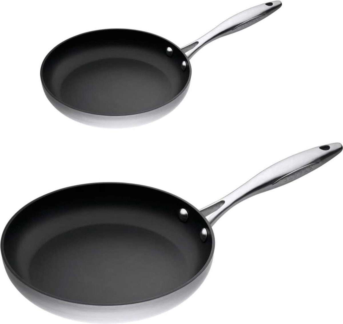 SCANPAN CTX Koekenpannenset - 20 cm + 26 cm - Zilver