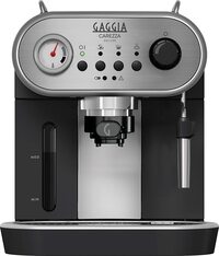 Gaggia Carezza Deluxe handmatige espressomachine zwart, roestvrijstaal