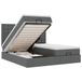 vidaXL Ottoman Bed with Mattresses and LEDs Dark Grey Fabric 160x200cm