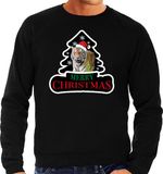 Bellatio Decorations Shoppartners Bv Dieren kersttrui tijger zwart heren - Foute tijgers kerst sweater - Kerst outfit dieren liefhebber XL