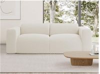 Maison Céphy Pogni 3-zitsbank - Wit - Bouclé stof - 205 cm