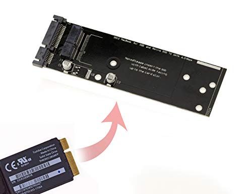 KALEA INFORMATIQUE Adapter SATA voor SSD Mac Pro Retina 7+17 8+18 Pins (jaar 2012) PA5025G A1398 MC975 MC976 MD224 MD223 MD231 MD232 A1425 A1465