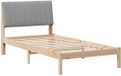 vidaXL Bedframe met hoofdeinde, bruin, 100 x 200 cm, massief grenenhout