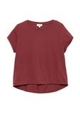 s.Oliver T-shirt Bordeaux Coton Col Rond Manches Courtes Coupe Ajustée Casual Femme 38