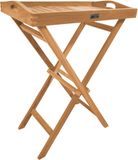 AXI Lora Teak Bijzettafel Opklapbaar – Met Afneembaar Dienblad – 60 x 35 x 75 cm – Teakhout – Lichtgewicht – Inklapbaar – Voor Tuin, Terras en Balkon