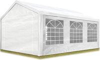 TOOLPORT Partytent Feesttent Paviljoen 3x6 m wit PE 350 N zeil 100% waterdicht UV-bestendig