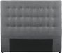 Vente-unique Tête de lit capitonnée 180 cm - Tissu - Gris
