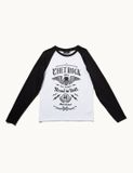 Chet Rock Road to Hell Raglan Heren Shirt met lange mouwen - zwart/wit - XXL