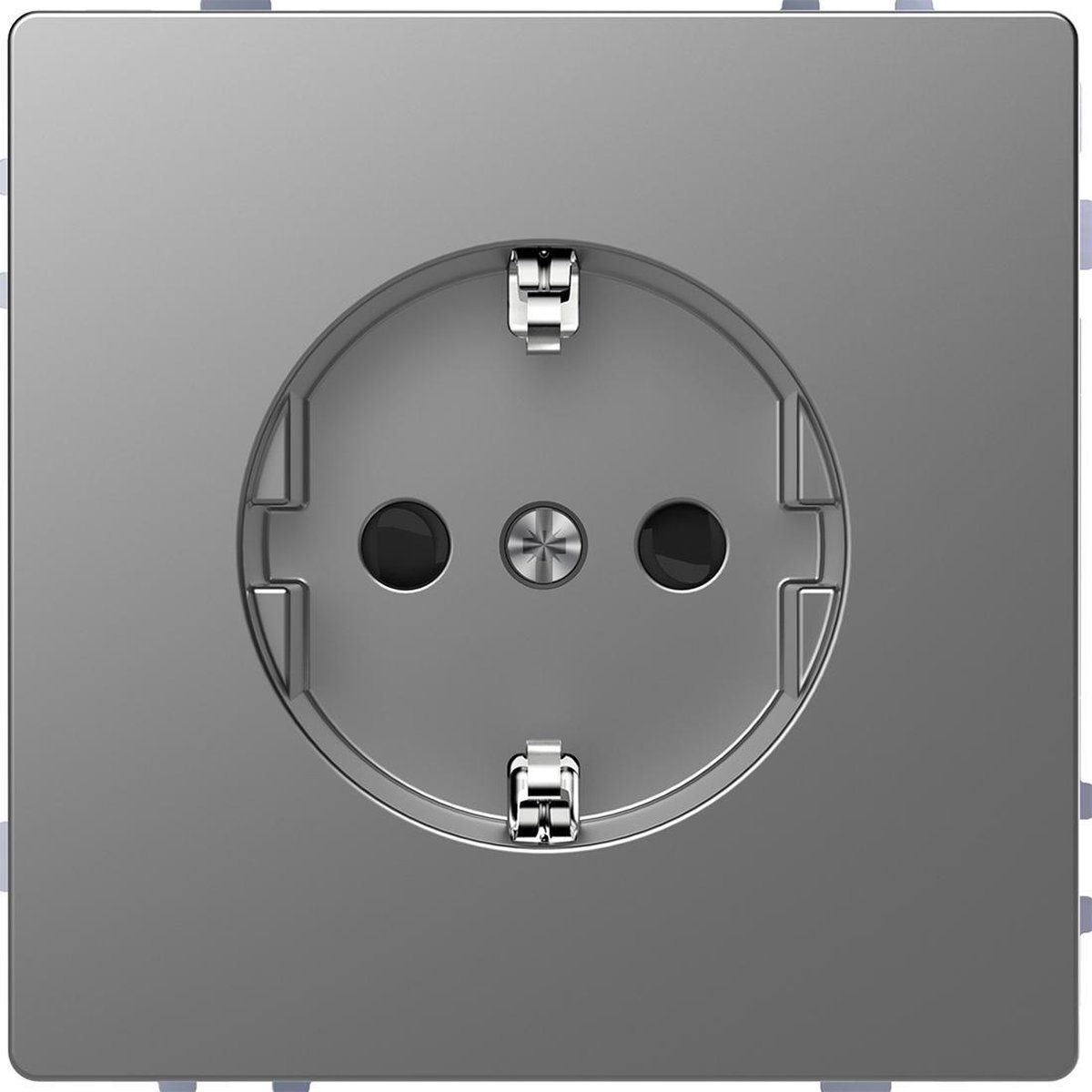 SCHNEIDER ELECTRIC Stopcontact - Inbouw - Randaarde - Beveiliging - RVS Look - Systeem Design - MTN2300-6036