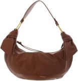 COCCINELLE Leren handtas schoudertas Furoshiki Handbag puffy Smooth Leather Cognac bruine