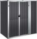 Abri de jardin 161x89x161 cm acier galvanisé couleur anthracite