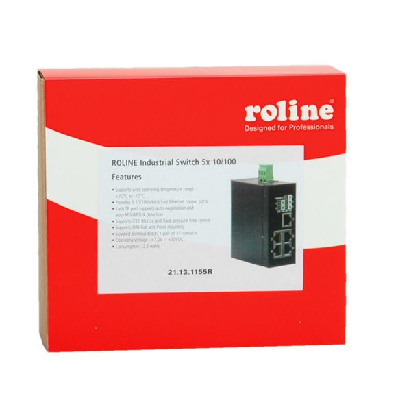 ROLINE Industrie Switch - 5x RJ-45 - Unmanaged