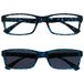 Leesbril OPULIZE Leesbril Blauwe Schildpad Lezers Met UV400 Zon Lezer Waarde Tweeling Pak Mannen Vrouwen RS92-3 +2,00