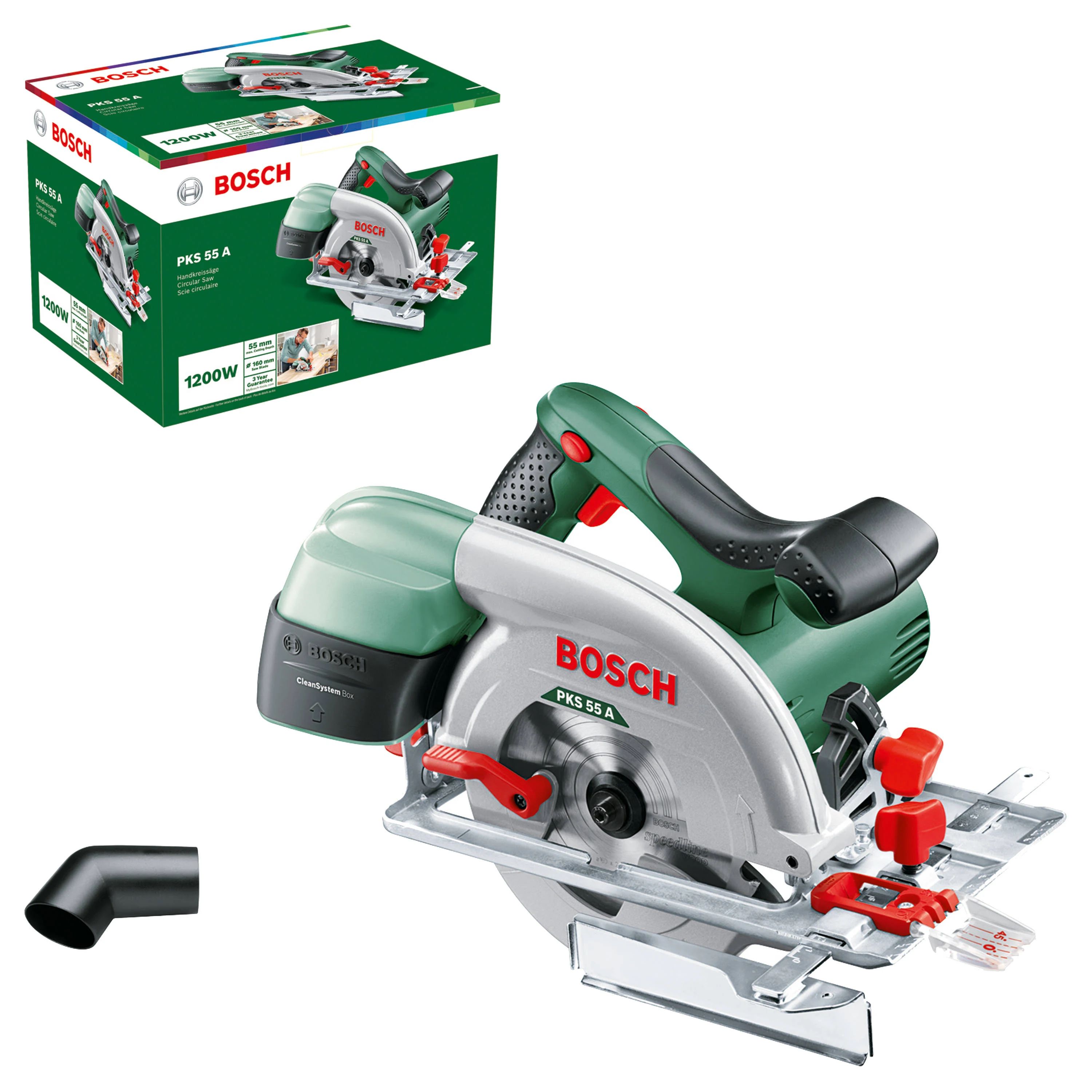 Bosch PKS 55 A Cirkelzaag - 1200W - 160mm Zaagblad - 55mm