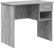 vidaXL Bureau Grijs Sonoma 90 x 49 x 75 cm Bewerkt Hout