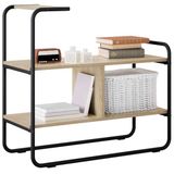 vidaXL Consoletafel Sonoma Eiken 80 x 35 x 75 cm Bewerkt hout