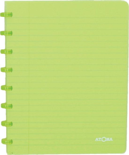Atoma Trendy schrift A5 gelinieerd transparant groen 144 bladzijden