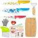 Omgoods - Ensemble d'ustensiles de cuisine pour enfants (7 pièces) pour une cuisson et une découpe en toute sécurité