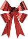 Decoris ornements de Noël nœuds - 3x pc - rouge - 14 x 10 cm