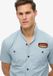 Superdry Chemise Mechanic à manches courtes Homme Bleu Coton Coupe Regular L