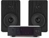 AVCOM Solid State Amplifier with 5 Passive Speakers, Black