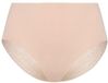 Bye Bra Maxi Slip Kanten Ondergoed met Hoge Taille en Volledige Bedekking, Zachte Tule Stretch Polyamide Elastaan ​​Naadloze Look, Beige & Zwart (Beige, S)