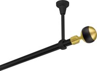 Gardinenstange 420 cm, einfach, schwarz, matt, 19 mm