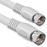 1aTTack.de SAT-antennekabel 1,5 meter 2x afgeschermde F-connector > F-connector (volledig afgeschermd) SAT wit F-F 85db