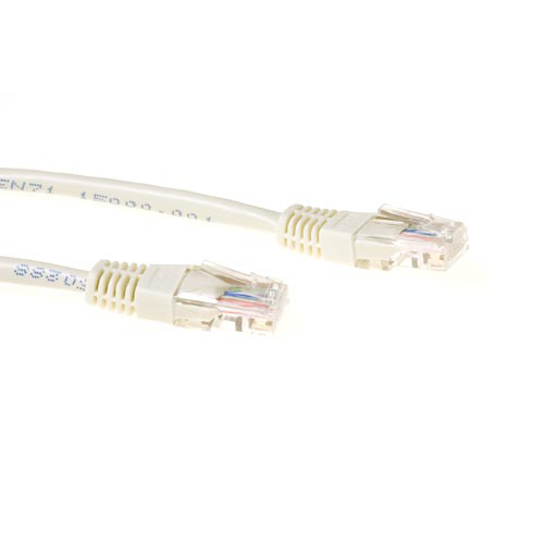 ACT Ivoor 1 meter UTP CAT5E patchkabel met RJ45 connectoren