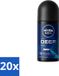 Nivea Men Deep Beat Deodorant Roller - 50 ml - Voordeelverpakking - 20 stuks