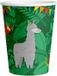 Merkloos Papieren drinkbekers | 8 stuks | Kleur: Groen | Thema: Jungle