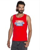 Bellatio Decorations Rode singlet / tanktop Die naast mij kan ook niet zingen heren L