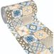Tapis de cuisine tapis de couloir caoutchouc moderne majolique - 51x180 cm