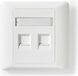 Nedis Netwerk Keystone-voorplaat - Frontplaat RJ45 - 2 poort(en) - ABS - Wit - Doos