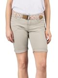 DENIMFY Dames Short DFPia regular/straight Beige XL Volwassenen Bermuda met riem