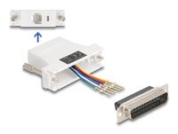 Delock 67093 tussenstuk voor kabels D-Sub 25 RJ12 Zwart