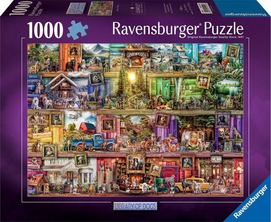 Ravensburger The Library of Dogs Legpuzzel 1000 Stukjes