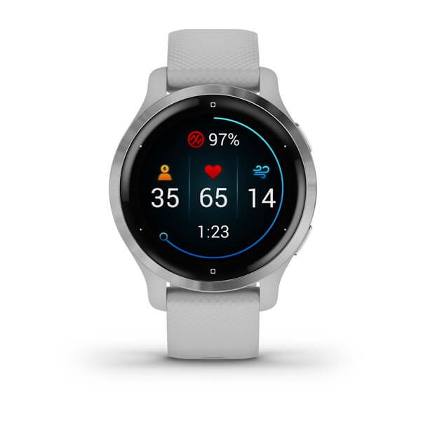 Garmin Venu 2S Smartwatch - 40mm - AMOLED - GPS - Silver Band