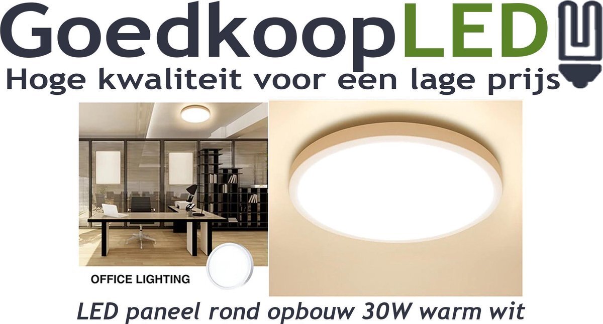 JULI LED paneel opbouw 30W warm wit