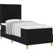 Prolenta Maison Exclusive - Boxspringbed met hoofdeinde, zwart, 80 x 200 cm, gestoffeerd