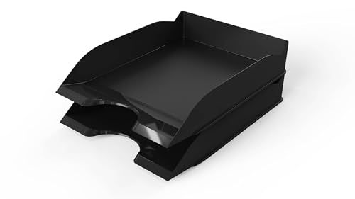 Durable Briefbakje Basic A4, zwart, stapelbare vakken, 6 stuks, 1701674060