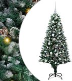 vidaXL Kunstkerstboom Groen 150 cm PVC Staal Kunststof