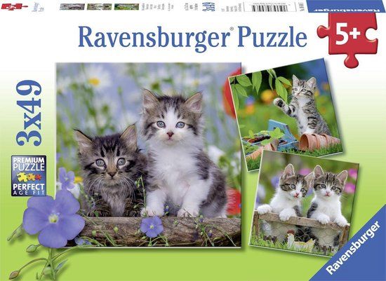 Ravensburger Puzzel Katten - 3x49 stukjes - Kinderpuzzel