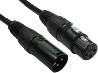 RS PRO XLR-kabel 3-polig, XLR 3-polig, XLR 10m zwart