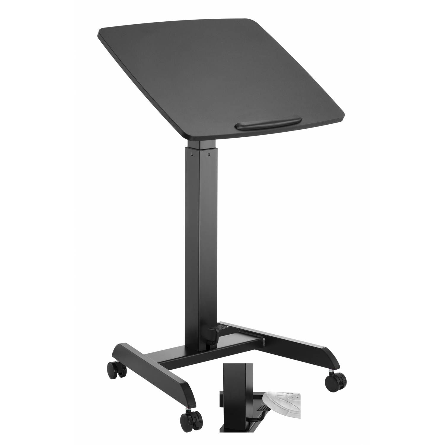 vdd Bureau Zit Sta Laptoptafel - Presentatie Lessenaar - Verrijdbaar - Hoogte Verstelbaar