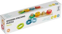 Koopman Houten stapelpuzzel, educatief speelgoed met vormen, 9-delig, multicolor.
