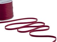 Furlanis - Dubbel satijnen lint, Italiaanse stof - bordeaux, 6 mm x 100 m