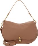 Coccinelle Leren Schoudertas Coccinelle Magie Soft Handbag Grained Leather Skin Lichtbruin