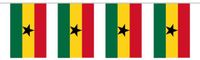 Merkloos / Sans marque Shoppartners Bv Landen vlaggenlijn Ghana - 300 cm - Ghanese slingers versiering - polyester stof