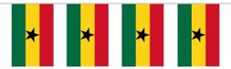 Merkloos / Sans marque Shoppartners Bv Landen vlaggenlijn Ghana - 300 cm - Ghanese slingers versiering - polyester stof